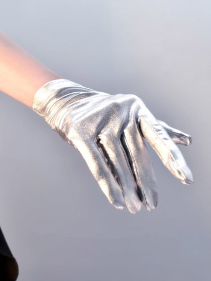 Men's Punk Patent Leather Long Gloves with Chain – Punk Design