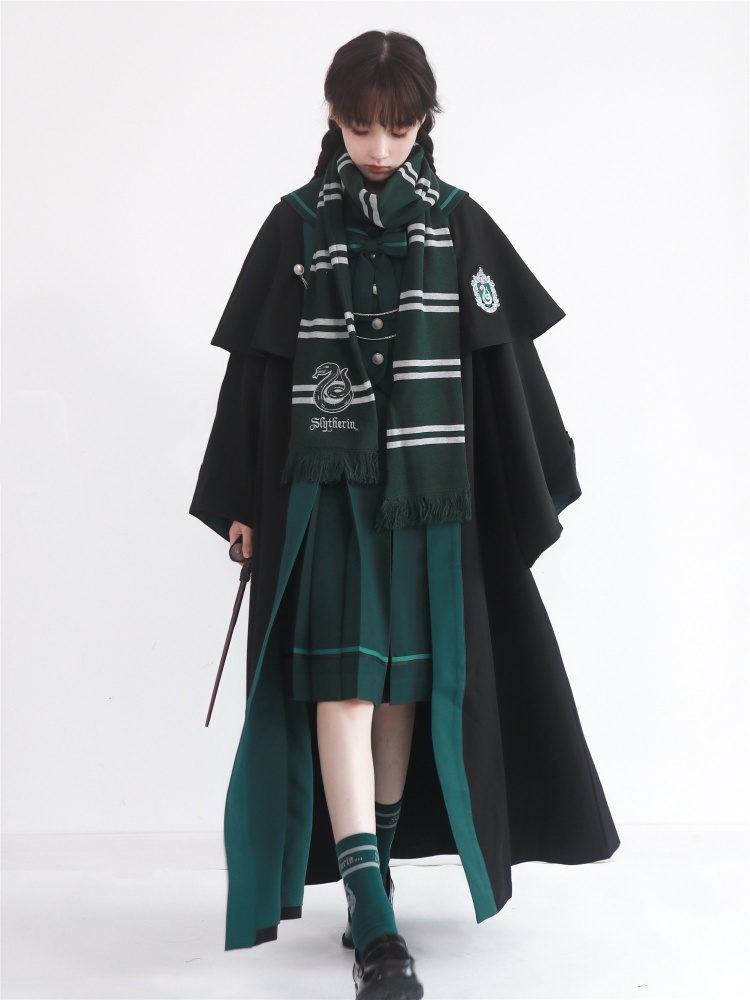 Sexy Green School Girl Costume  Womens Plus Size Slytherin Costume