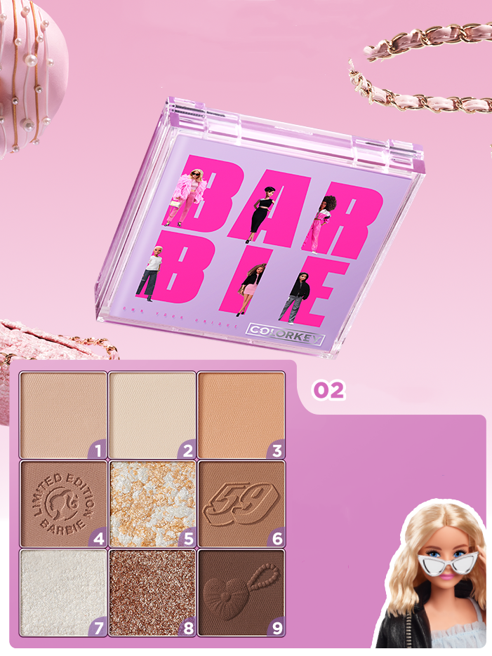 Barbie 9-color Eyeshadow Palette 2 Options