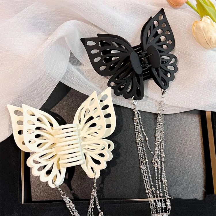 Black Butterfly Hair Clips