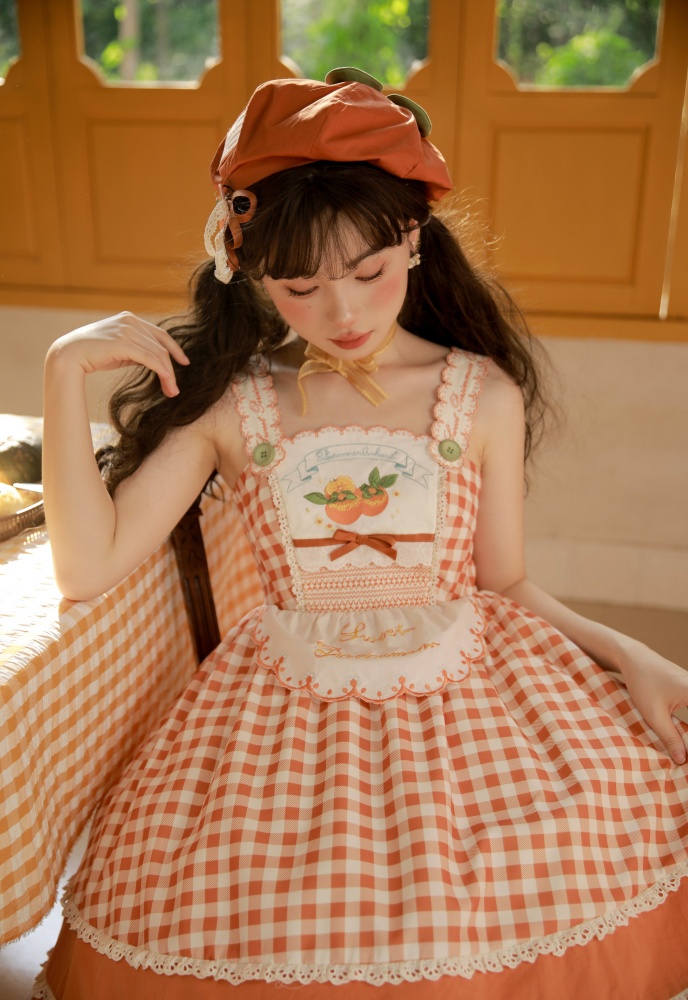 【訳あり】Angelic pretty ギンガムチェック　カップケーキ　JSKパステル