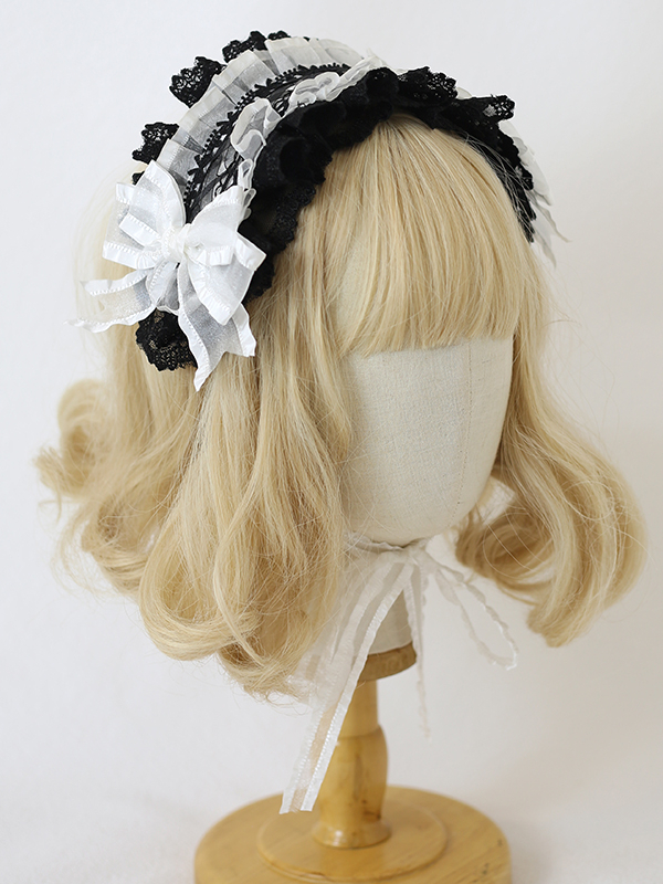 Bowknot Details Ruffle Lace Hairband 5 Color Options