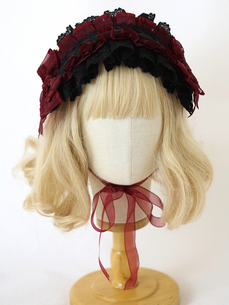 Bowknot Details Ruffle Lace Hairband 5 Color Options