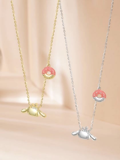 Cinnamoroll Rhinestoned Cloud Silver Necklace