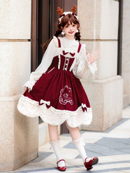 JSK Dress♥Ready to Ship♥ Red Rabbit Witch ♥Gothic Lolita Dress