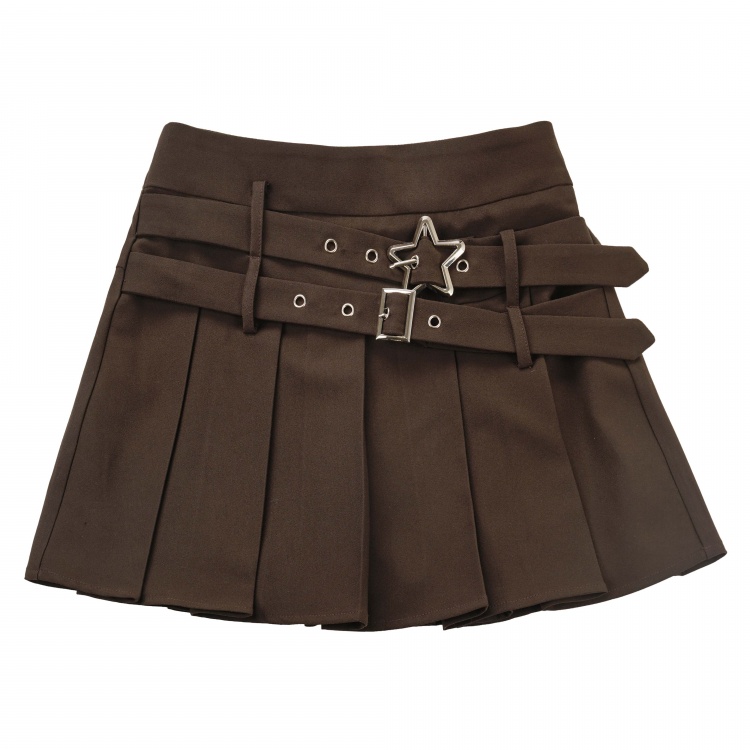 クリアランス廉価 【the Barnnet】 Buckle-Strap Pleated Skirt - スカート