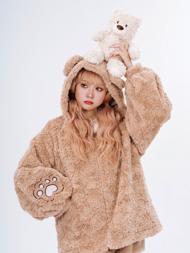 Teddy coat shop with ears