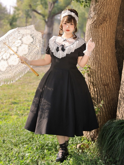 Sweet Lolita Wedding OP Dress Floral Print Light Gray Flowers Bows Lolita  One Piece Dresses 