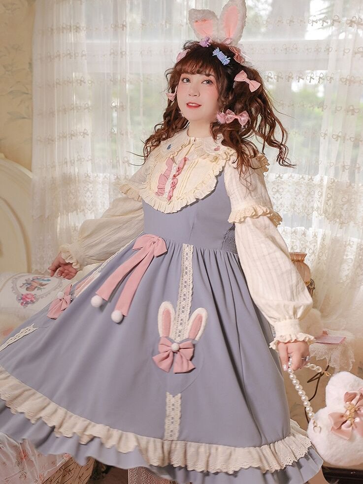 Plus Size Milk Ball Bunny Sweet Lolita Dress JSK / Shirt