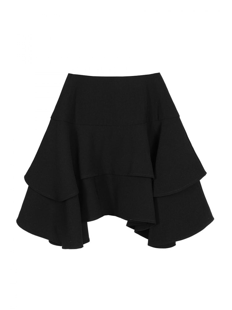 Two-layers Irregular Hemline Skirt