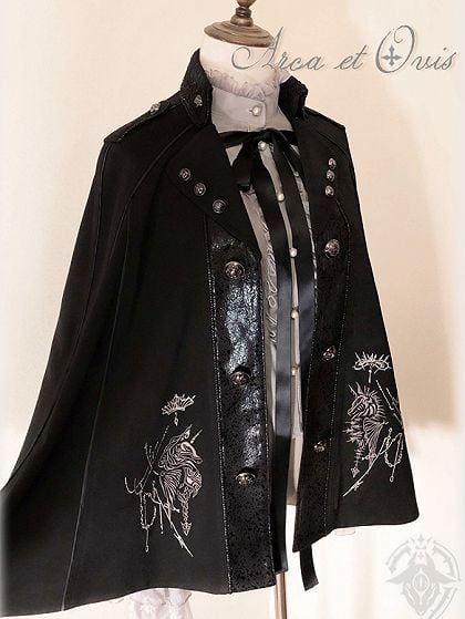 Chess Series Knight Embroidery Ouji Gothic Cape