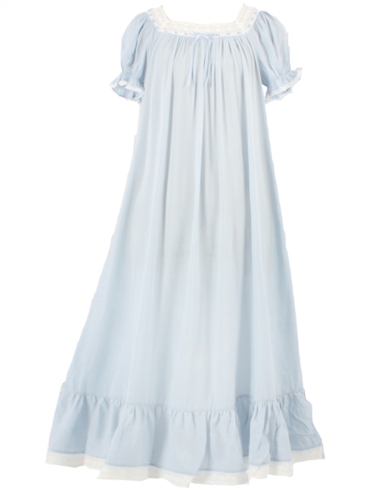 Princess Gemini Girls Square Neckline Vintage Nightgown