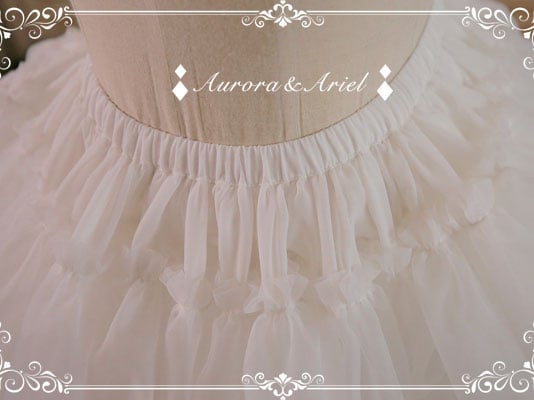 45cm Skirt Length 12 Meters Organza Puffy A-line Petticoat Custom