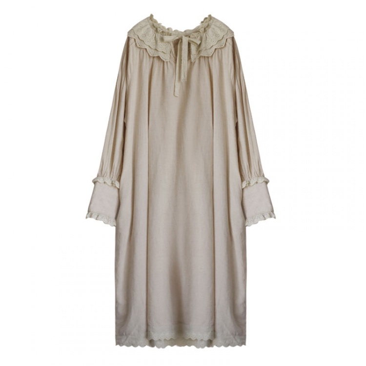 Mori Girl Lace Collar Long Sleeve Diablement Fort Dress by Mucha