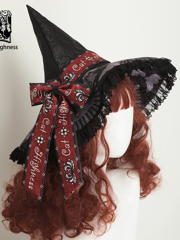 Halloween Witch Elegant Gothic Lolita Dress Hat