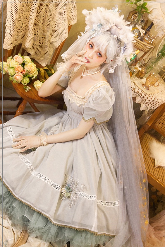 Scarborough Fair Empire Waist Lolita Dress OP