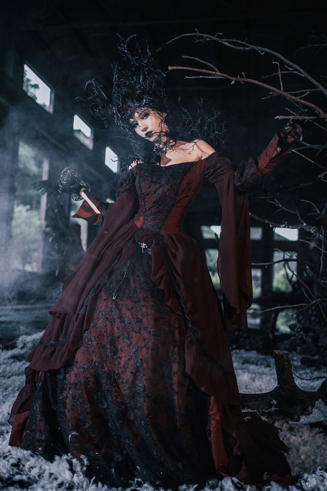 Devil Inspired Gothic Victorian Dresses