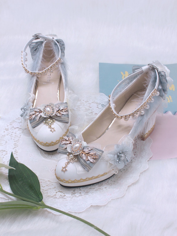 Tea Party Chunky High Heels Hanayome Lolita Shoes
