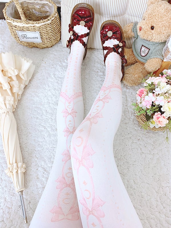 Parocheth of Moon Star Lolita Velvet Tights