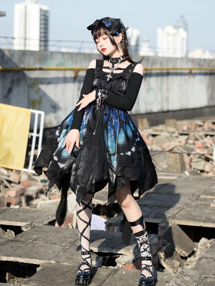 The Butterfly Effect Punk Lolita Dress JSK