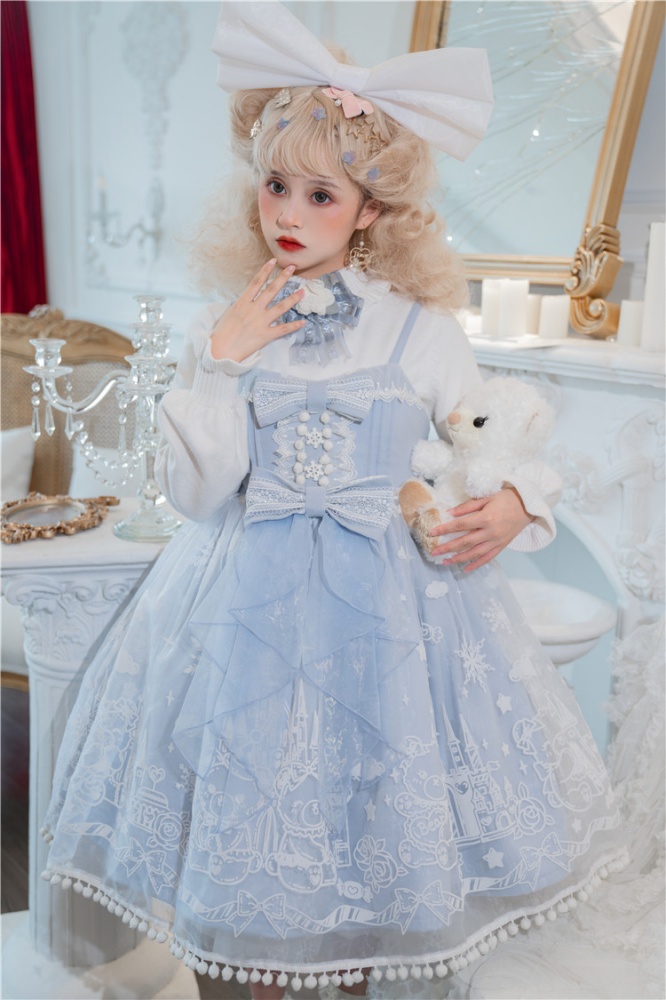 Teddy Bear Lolita Dress Set JSK / Focking Cape