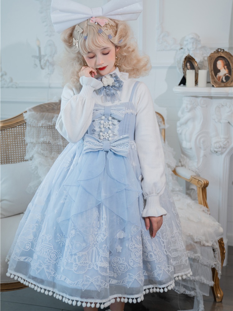 Teddy Bear Lolita Dress Set JSK / Focking Cape