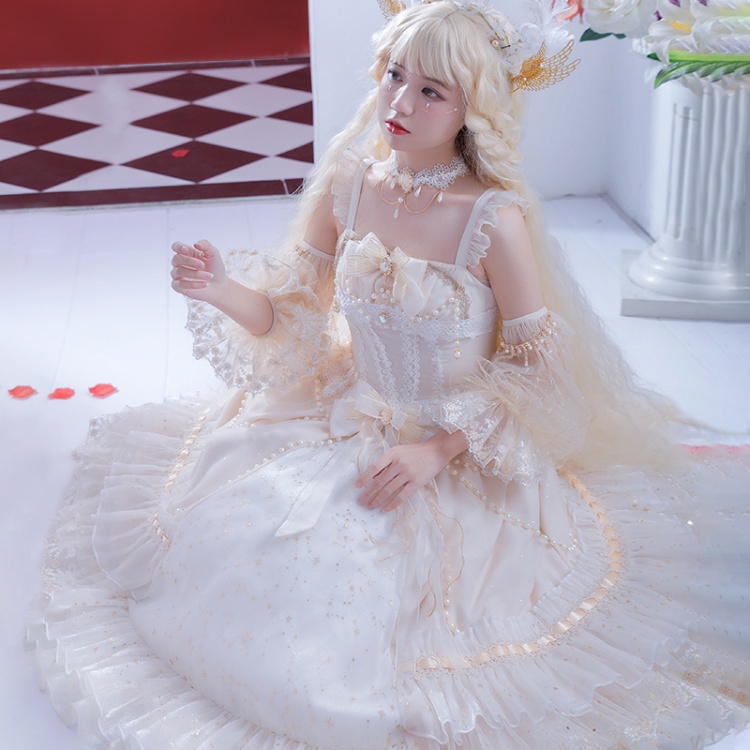 Starry Night Tea Party Lolita Dress SP JSK Set