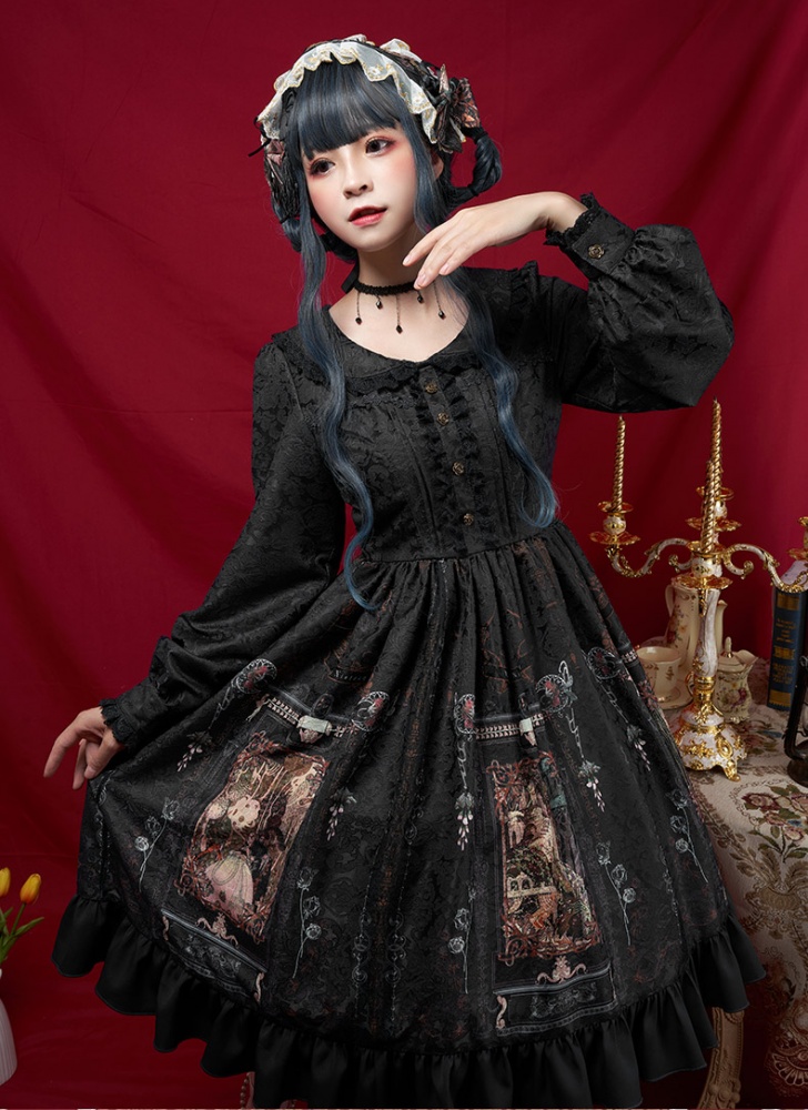 Royal Long Sleeves Classic Lolita OP - Castle Spirit