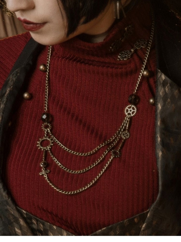 In Stock Steampunk Layered Necklace