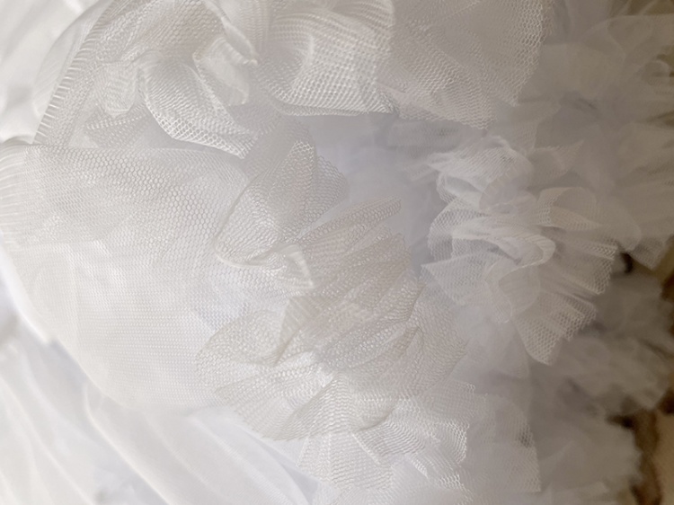 Cloud-Shaped Shirring Waist Puffy White Lolita Petticoat