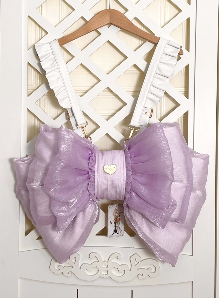 Classic Solid Color Large Bow Knot Design Lolita Bag