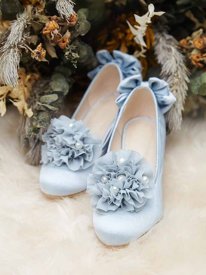 Snow Fungus 5 Color Options Middle Heels Lolita Shoes