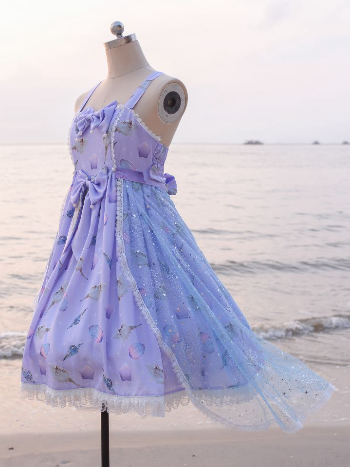In Stock Conch Fairy Purple Jumper Skirt