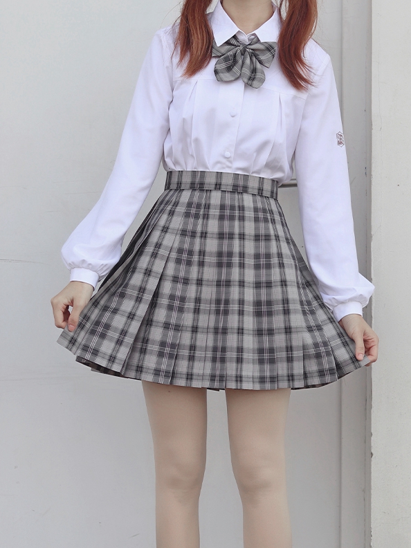 Sesame Paste Pleated Skirt JK Uniform Skirt 42cm / 45cm Two Skirt Length Options