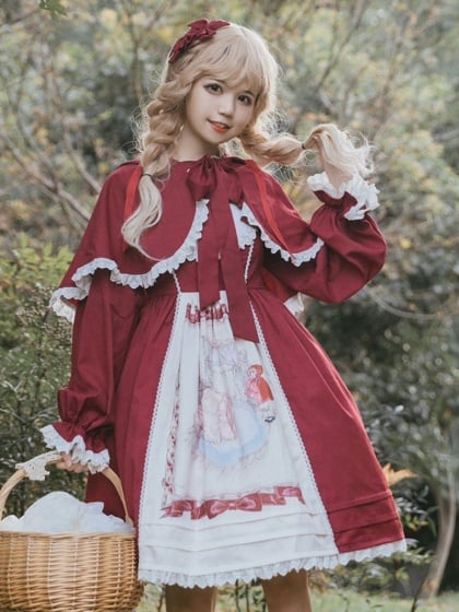 JSK Dress♥Ready to Ship♥ Red Rabbit Witch ♥Gothic Lolita Dress