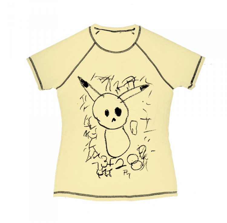 [$22.57]Pikachu Graffiti Print Slim Fit T-shirt
