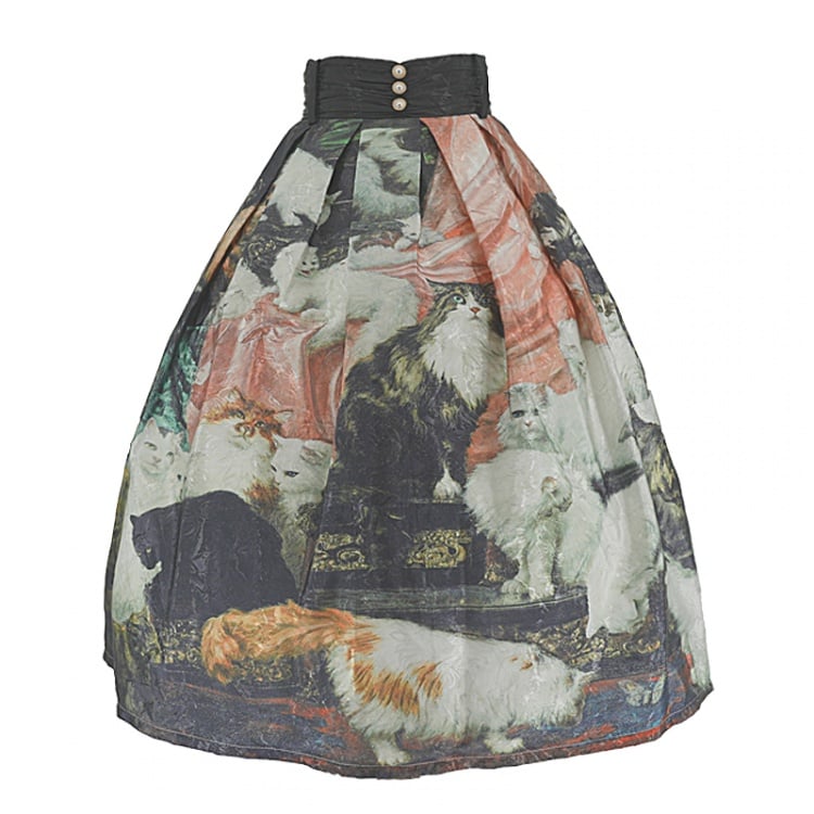 Lovers of My Wife Oil Painting Print Skirt