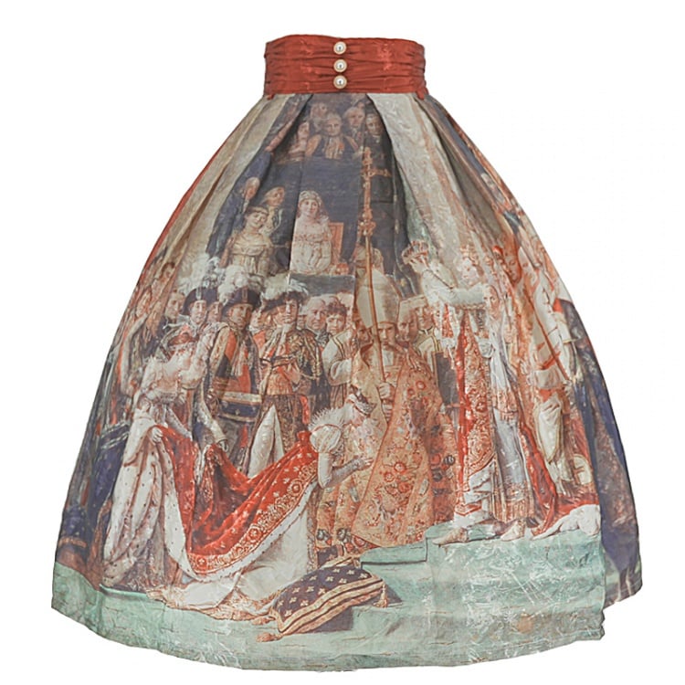 Coronation of Napoleon Oil Painting Print Skirt