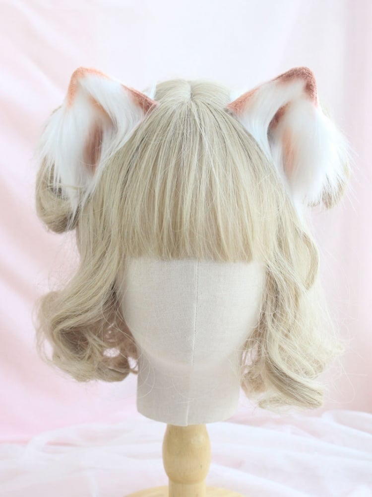 Handmade Faux Fur Tabby Cat Orange Cat Ears Hairclip
