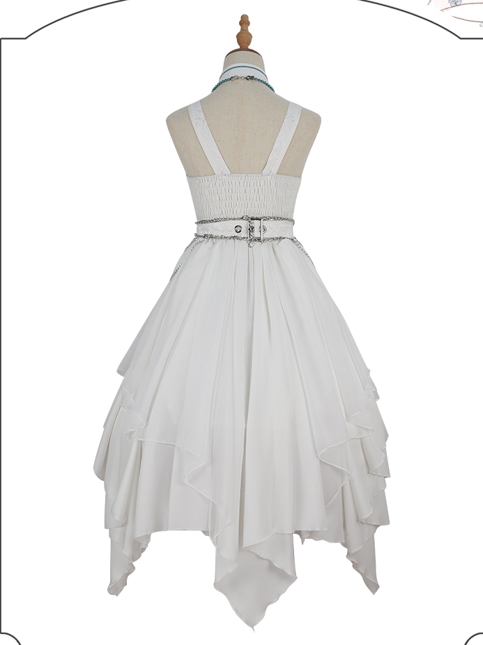 Black/White Gothic Jumper Skirt Halloween Dress Banded Collar ...