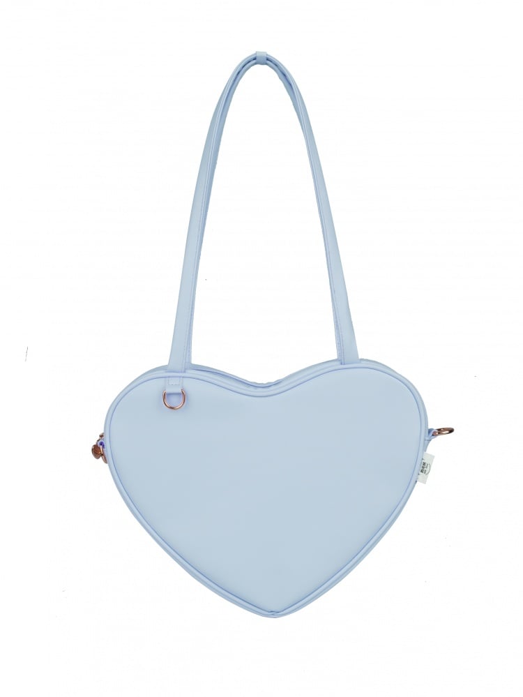 Large Size Heart-shaped Zip Closure Sweet Shoulder Bag
