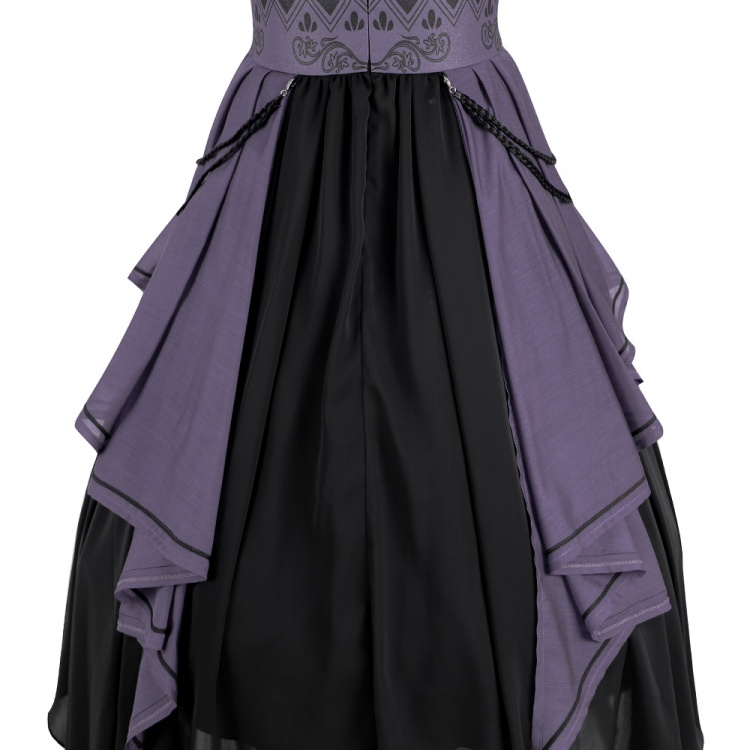Floral Print Halloween Jumper Skirt Gothic Dress Handkerchief Hem ...