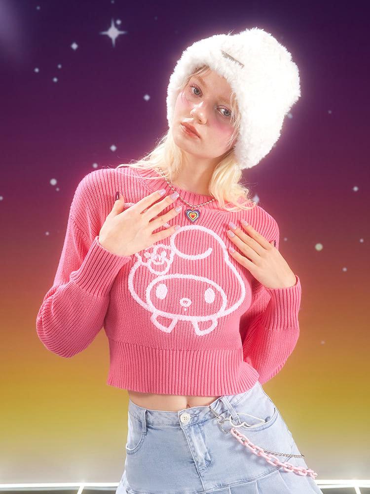 UNIFREE and Sanrio Collaboration My Melody Pink  Sweater