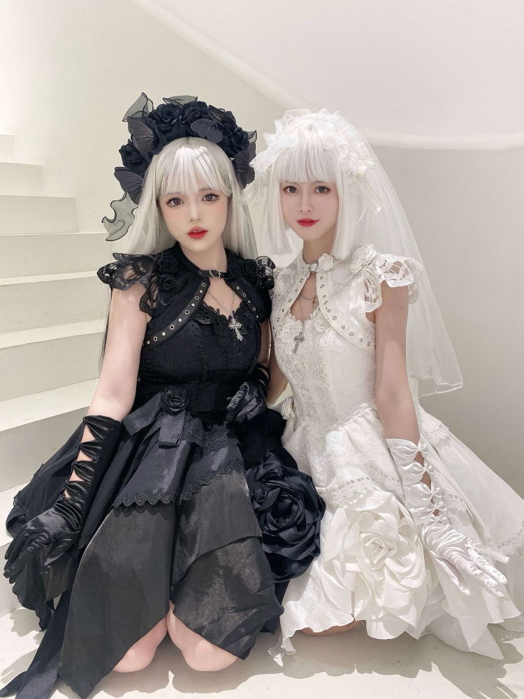 Dolly Dress Applique Black/White