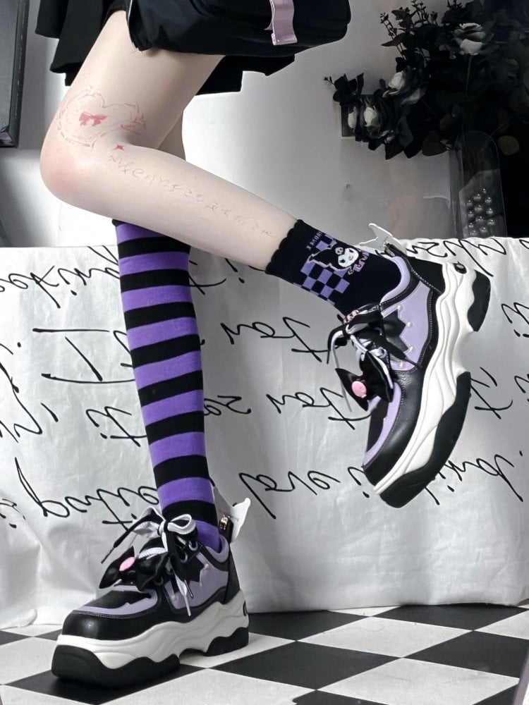Purple Sanrio Authorized Kuromi Sneakers