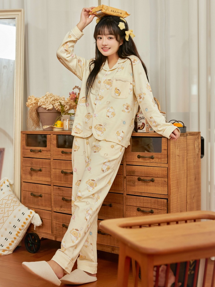 Sanrio Authorized Pom Pom Purin Pajama Top + Pants Set