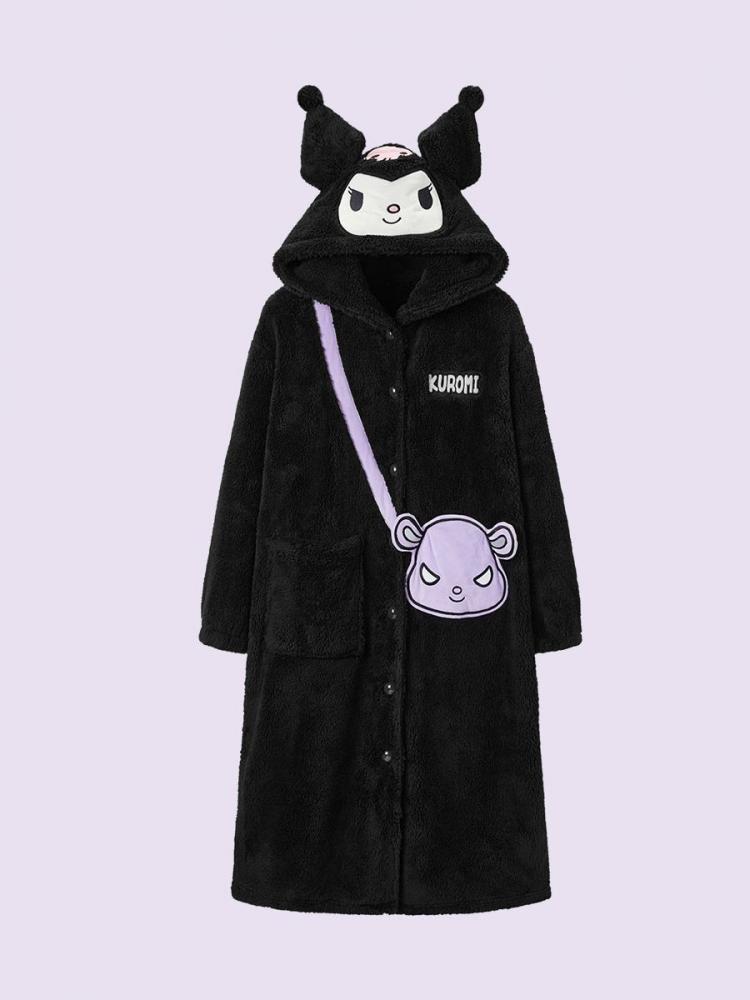 Sanrio Authorized Kuromi Hooded Nightgown