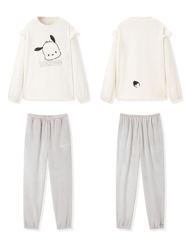 Sanrio Authorized Pochacco Embroidery Pajama Set