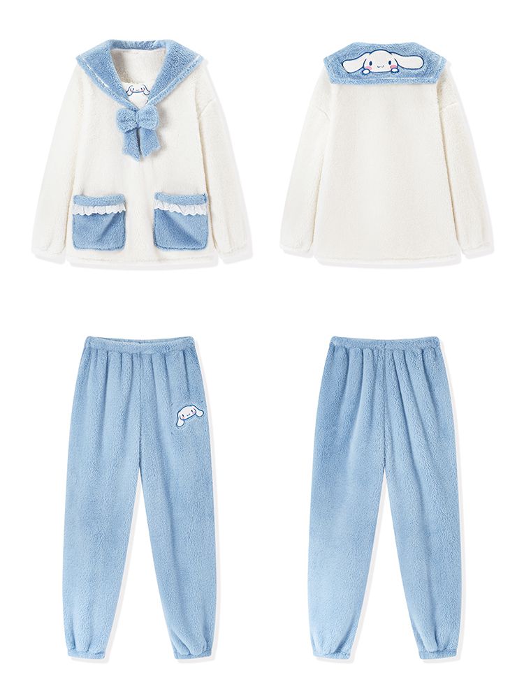 Sanrio Authorized Cinnamoroll Navy Collar Pajama Set