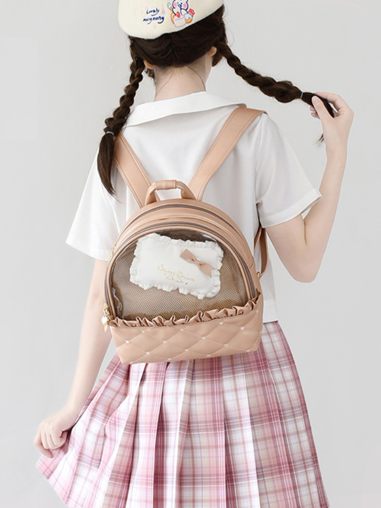 Japanese Sweet Lolita Girls Strawberry Backpack JK Schoolbag